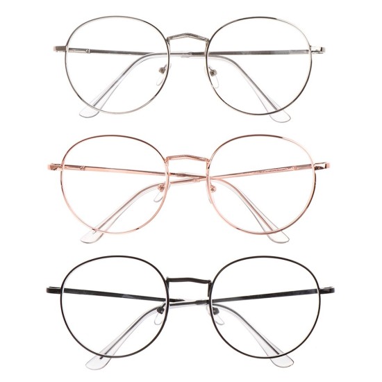 Classic Eyeglasses Golden Round Glasses for Men